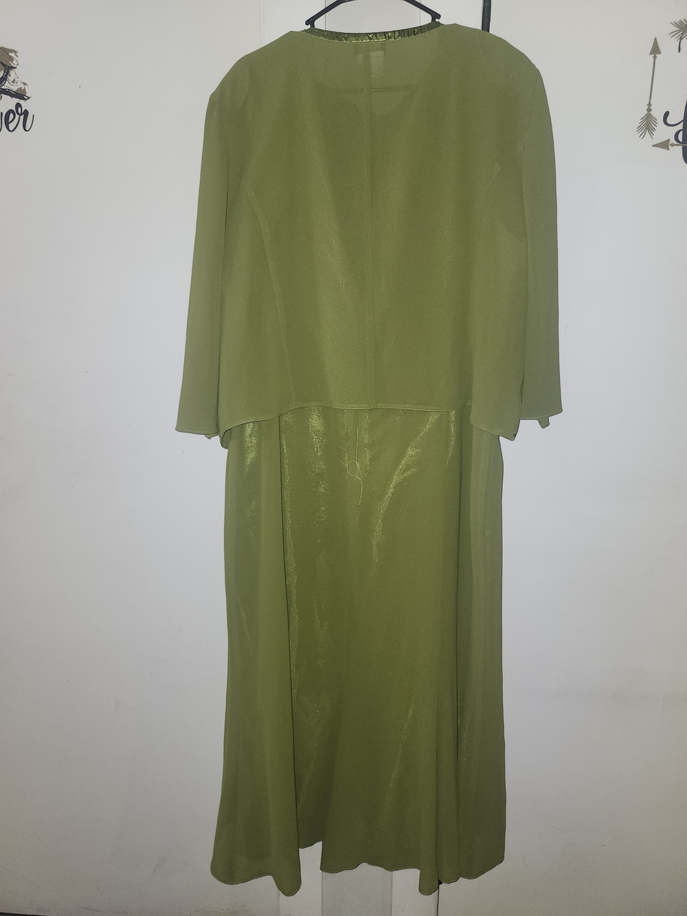 Astro Olive Green Two-Piece Evening Dress - Picture 5 of 5